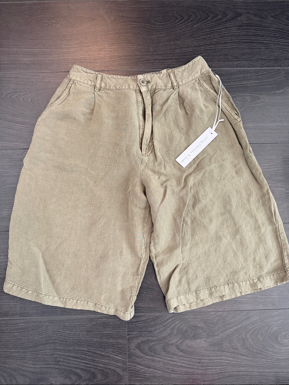 NWT - Young, Fabulous & Broke - Casual Olive Linen Blend Shorts